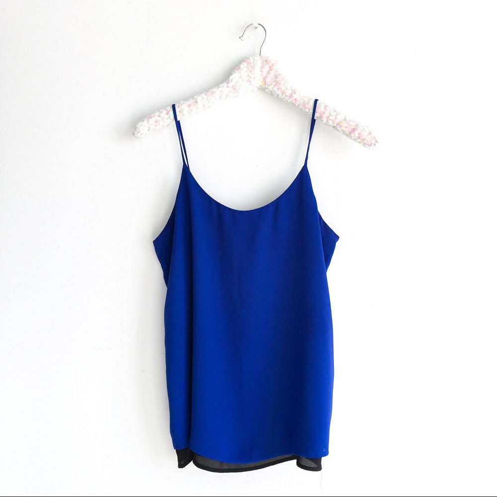 The Limited royal blue chiffon tank